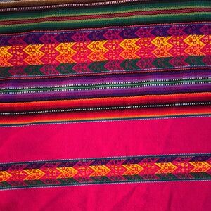 Vibrant Peruvian Style Festive  Multicolor Patterned Textile/Fabric